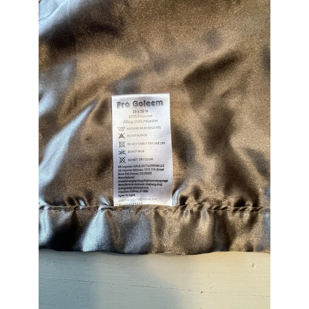 Pro Goleem‎ Elephant Security Blanket Gray Minky Dot Satin Trim Lovey 16x16